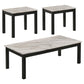 Bates - Faux Marble 3-Piece Occasional Table Set