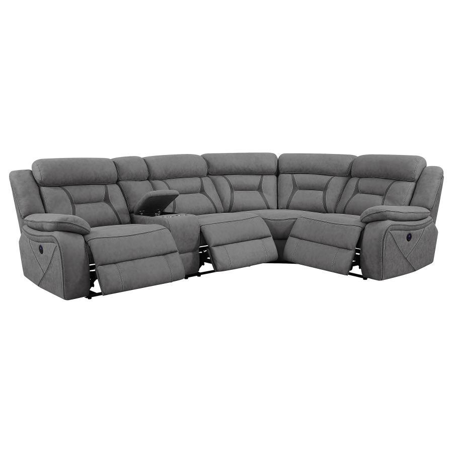 Higgins - Four-Piece Upholstered Power Sectional