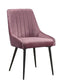 Caspian - Side Chair (Set of 2) - Pink Fabric & Black Finish