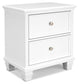 Fortman - White - Two Drawer Night Stand