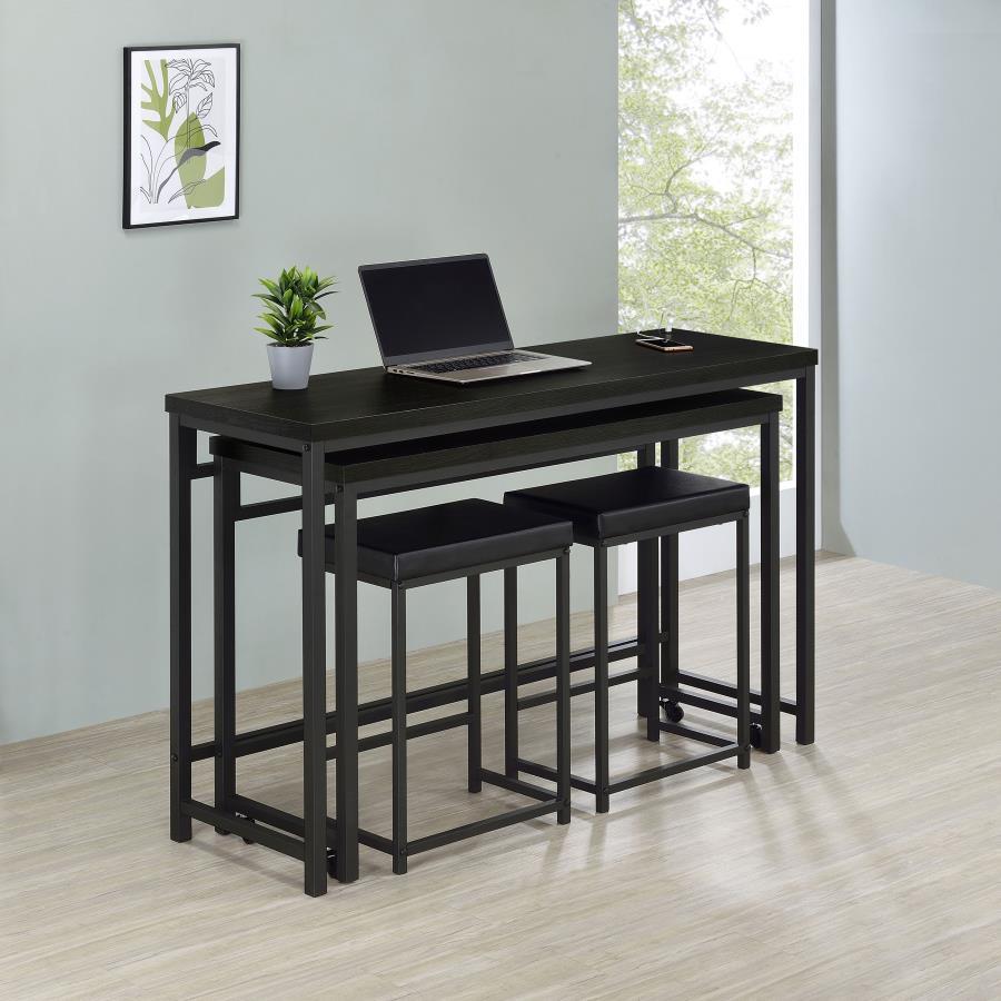 Hawes - 4 Piece Multipurpose Counter Height Table Set - Black