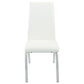 Bishop - Upholstered Side Chairs (Set of 2) - White And Chrome