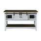 Thomas - Console Table - White With Brown Top