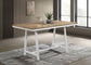 Counter Height Dining Table - Brown And White