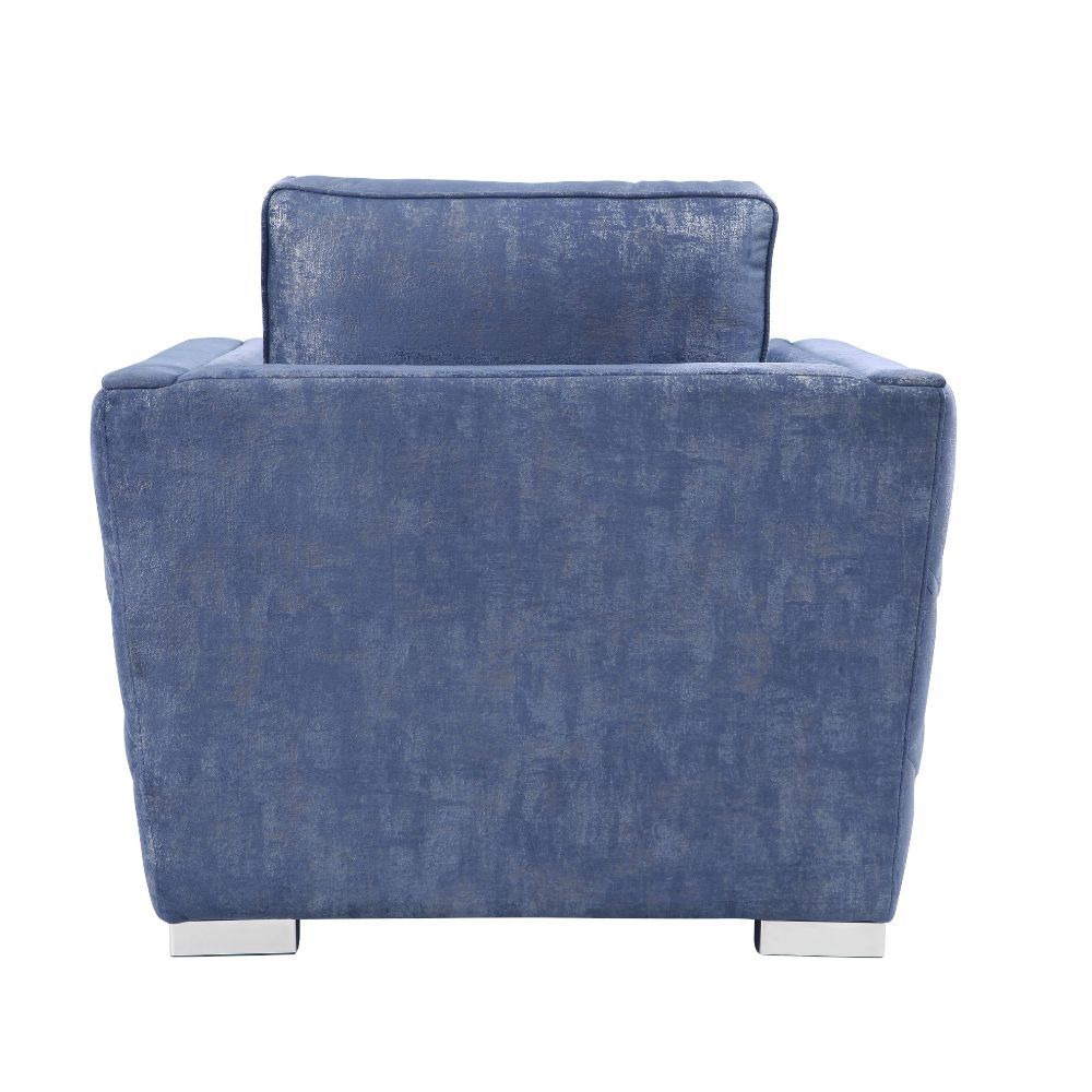 Emilia - Chair - 2-Tone Blue Fabric