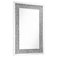 Valerie - Crystal Inlay Rectangle Wall Mirror - Silver