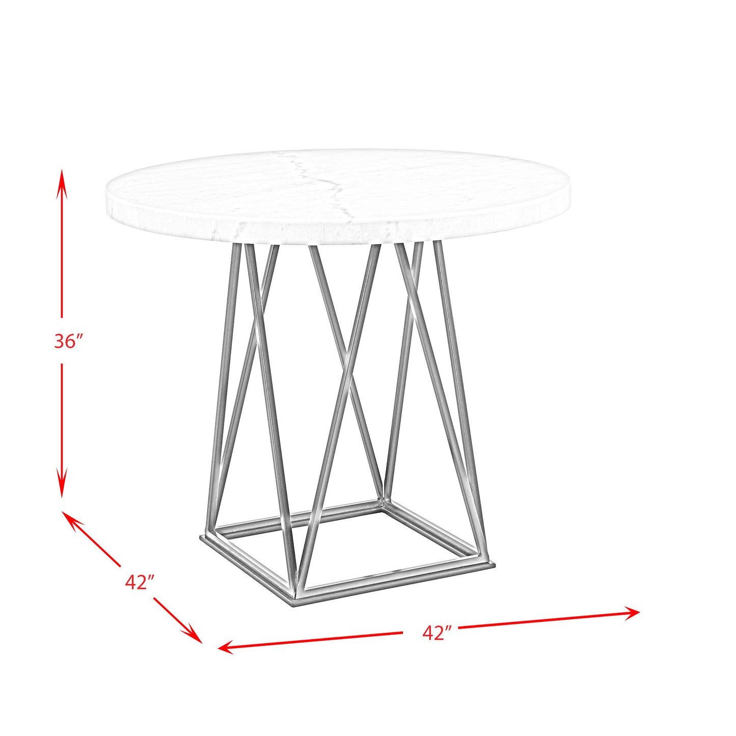 Riko - 5 Piece Counter Height Dining Set-Table And Four Chairs - White