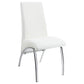 Bishop - Upholstered Side Chairs (Set of 2) - White And Chrome