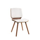 Nemesia - Accent Chair - White PU & Walnut