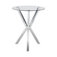 Denali - Round Glass Top Bar Table - Chrome
