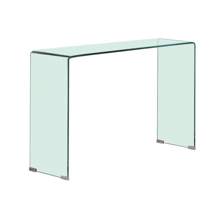 Ripley - Tempered Bent Glass Entryway Console Table - Clear