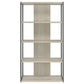 Loomis - 4-Shelf Bookcase - Whitewashed Gray