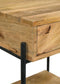 Declan - 1-Drawer Accent Table With Open Shelf - Natural Mango And Black