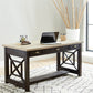 Heatherbrook - 2 Piece Home Office Desk Set - Black