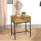 Stephie - 1-Drawer Rectangular End Table - Honey Brown