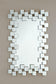 Pamela - Frameless Wall Mirror With Staggered Tiles - Silver