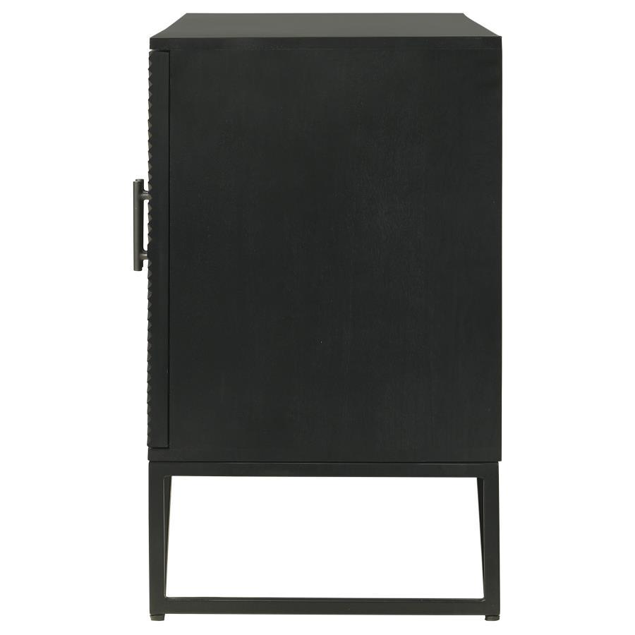 Riddell - 3-Door Accent Cabinet - Black