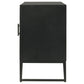 Riddell - 3 Door Wood Reeding Accent Cabinet - Matte Black