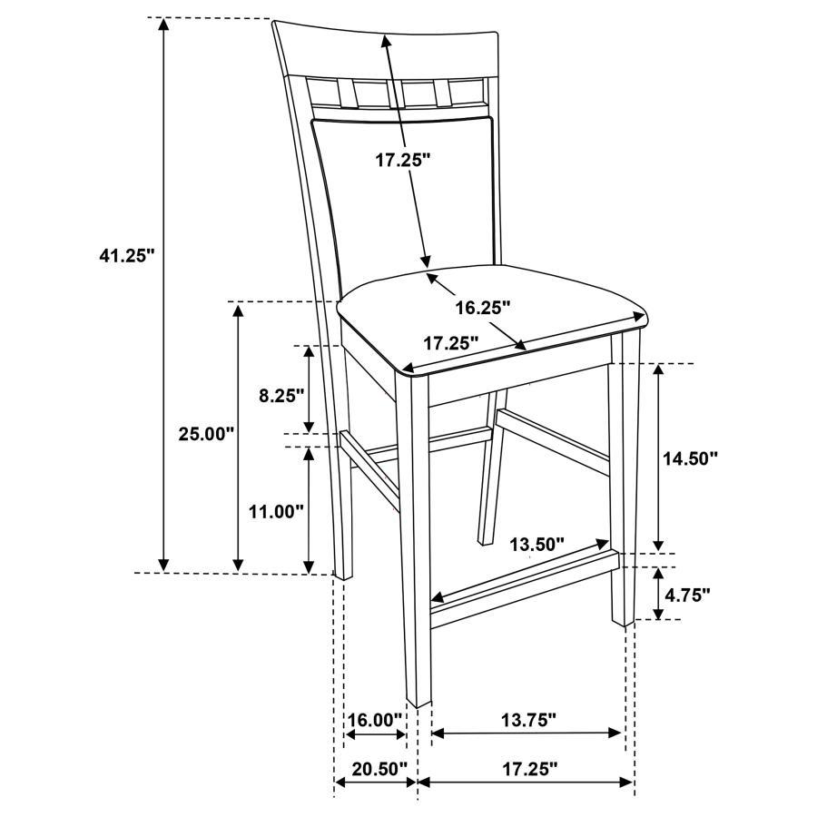 Gabriel - Closed Back Counter Chair (Set of 2) - Cappuccino