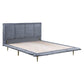 Metis - Eastern King Bed - Gray Top Grain Leather