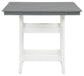 Transville - Gray / White - Square Counter Tbl W/Umb Opt