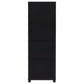 Jupiter - 3-shelf Media Tower Bookcase With Storage Cabinet - Black