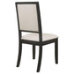 Louise - Upholstered Dining Side Chairs (Set of 2) - Black And Cream