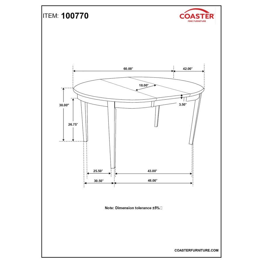 Gabriel - Oval Dining Table - Cappuccino