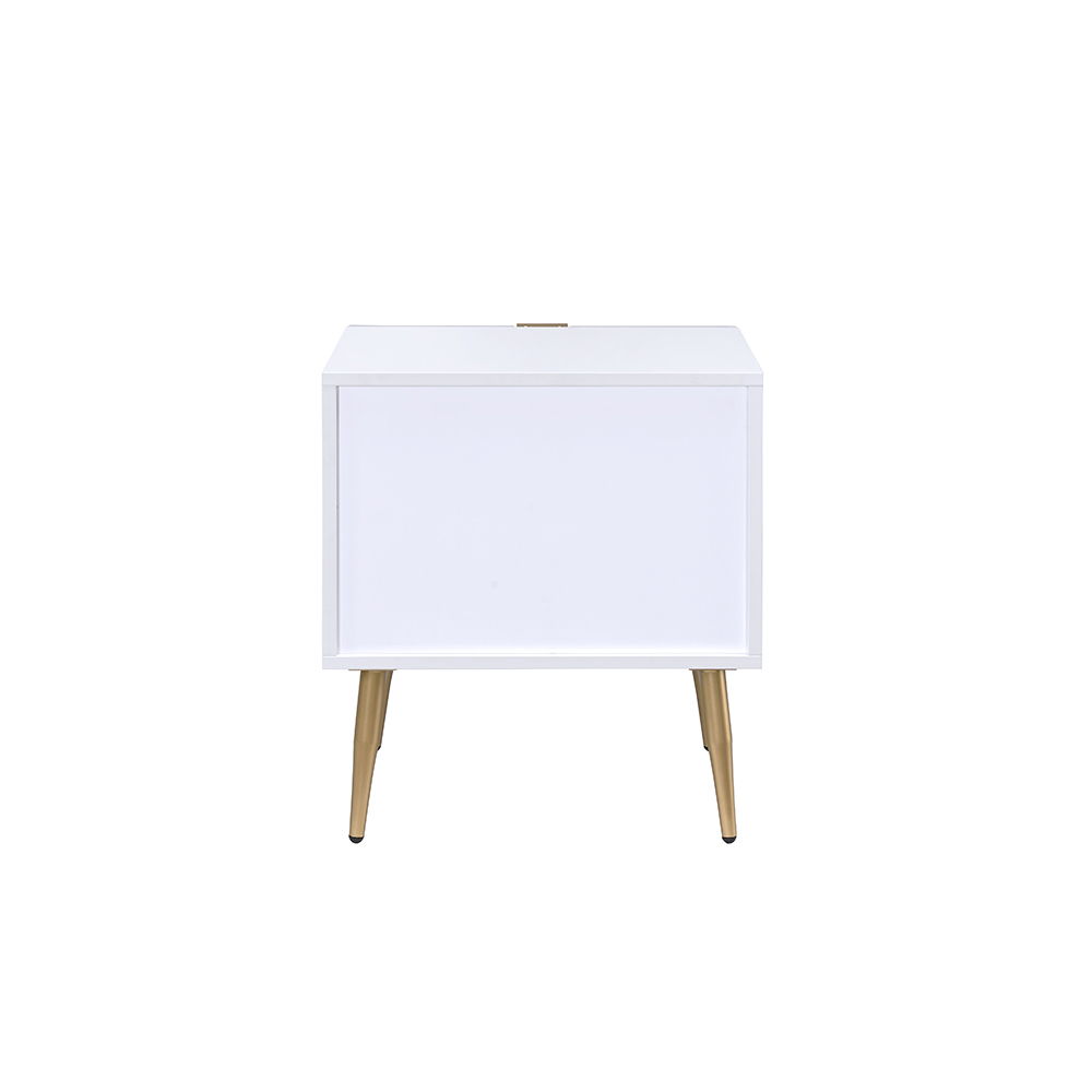 Maisey II - Nightstand - White & Gold