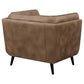 Thatcher - Upholstered Button Tufted Chair - Brown