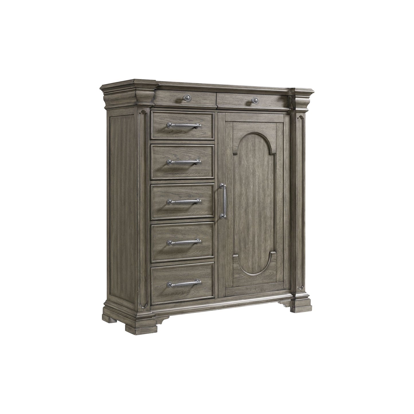 Kings Court - 1 Door And 7 - Drawer Chest - Gray