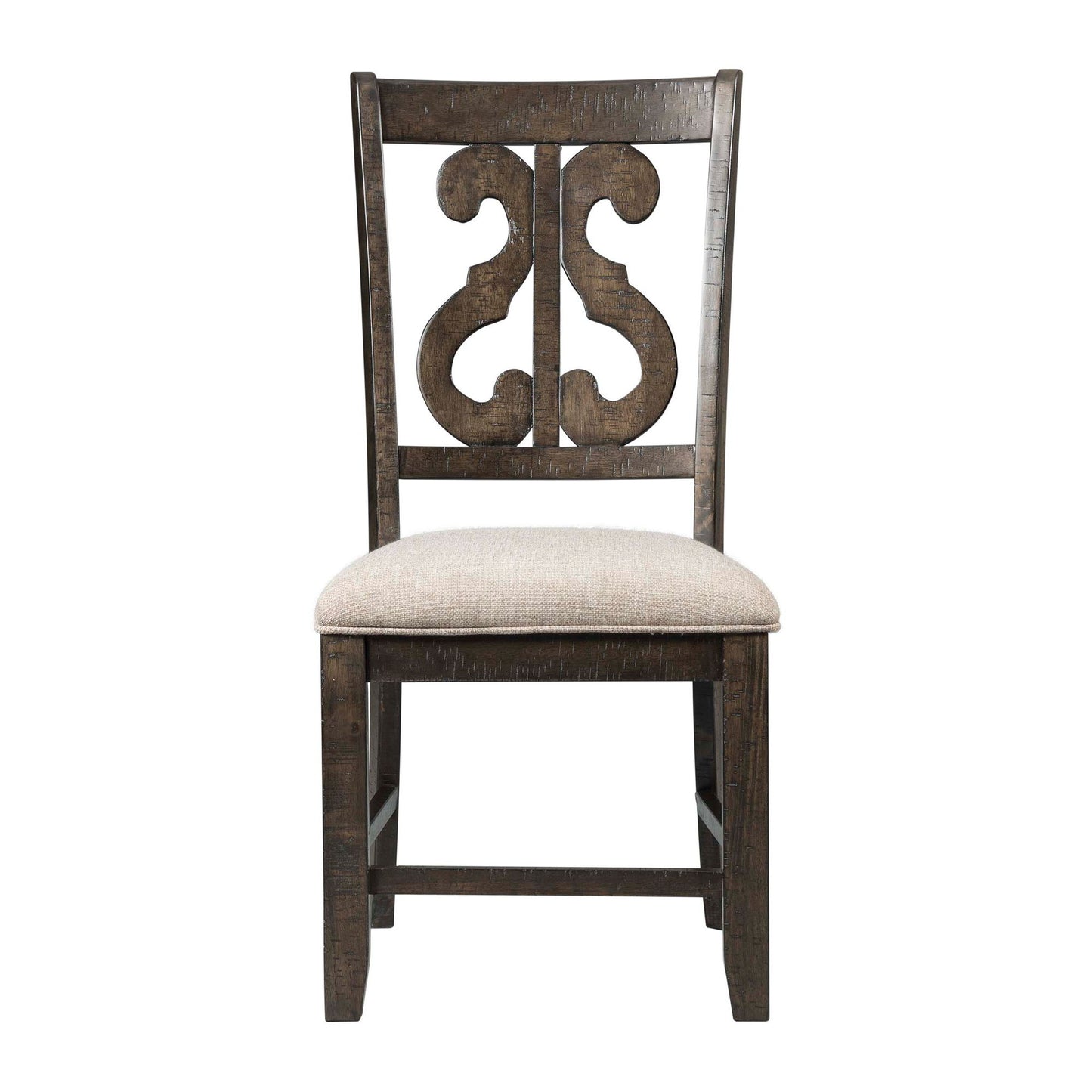 Stone - Wooden Swirl Back Side Chair (Set of 2)