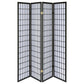 Roberto - 4-panel Linear Grid Design Folding Screen
