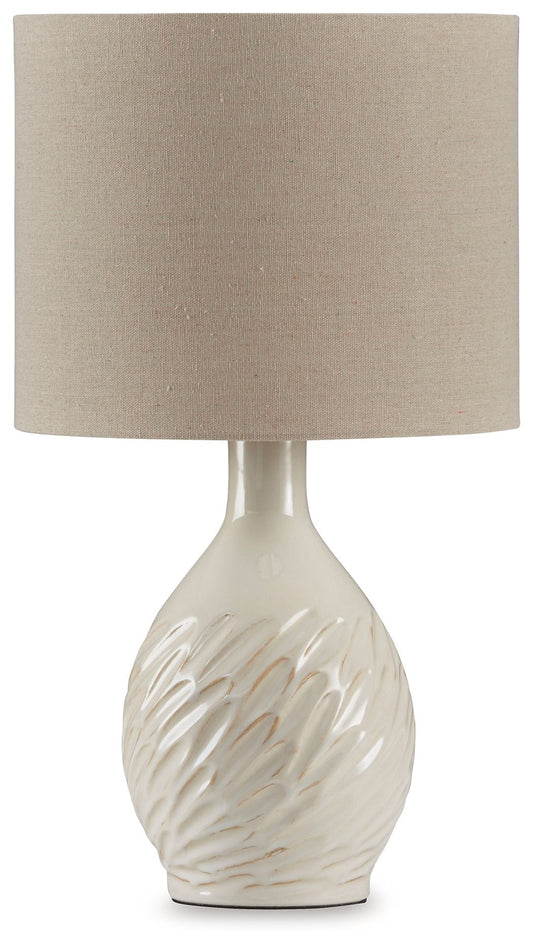 Garinton - Cream - Ceramic Table Lamp