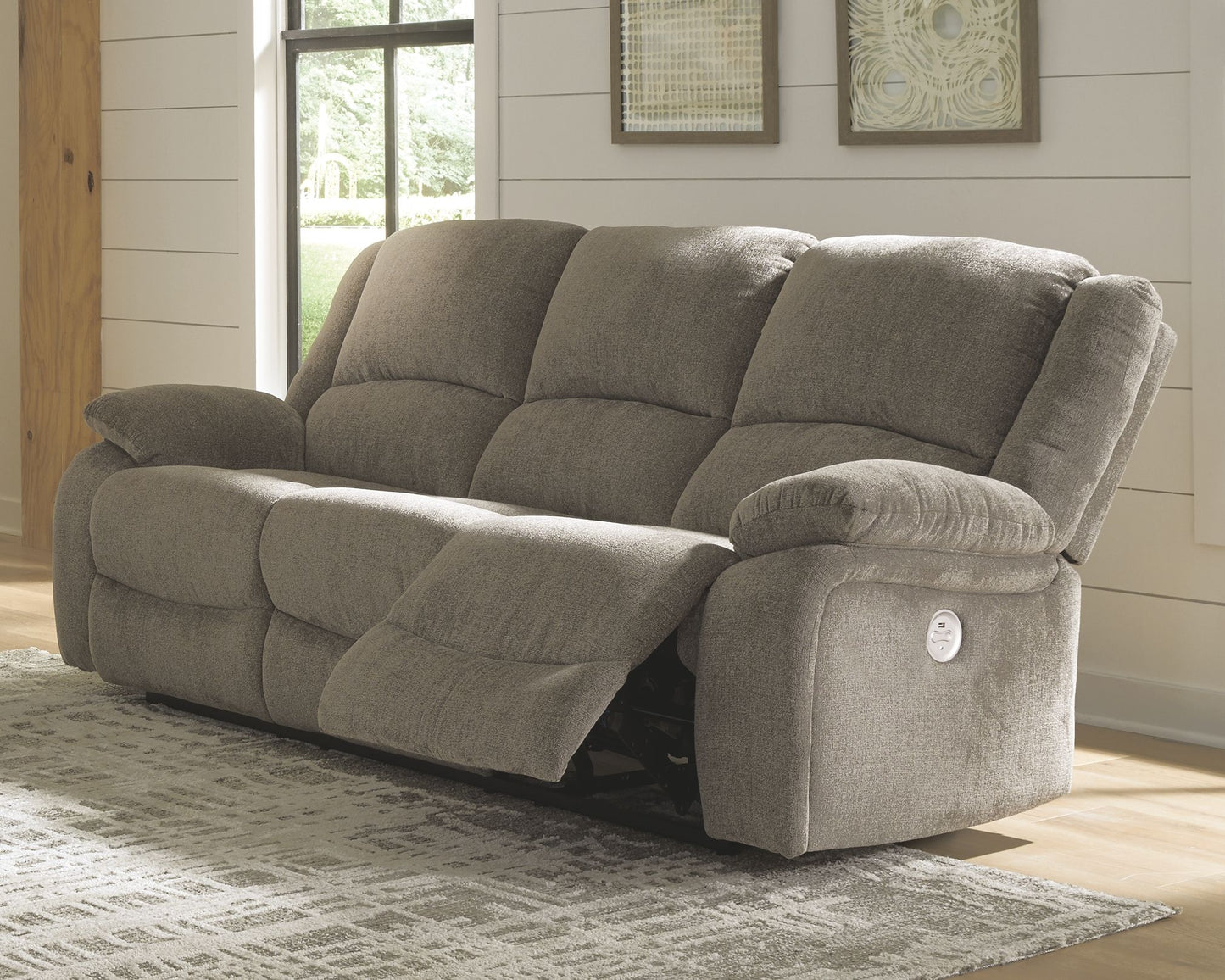 Draycoll - Pewter - Reclining Power Sofa