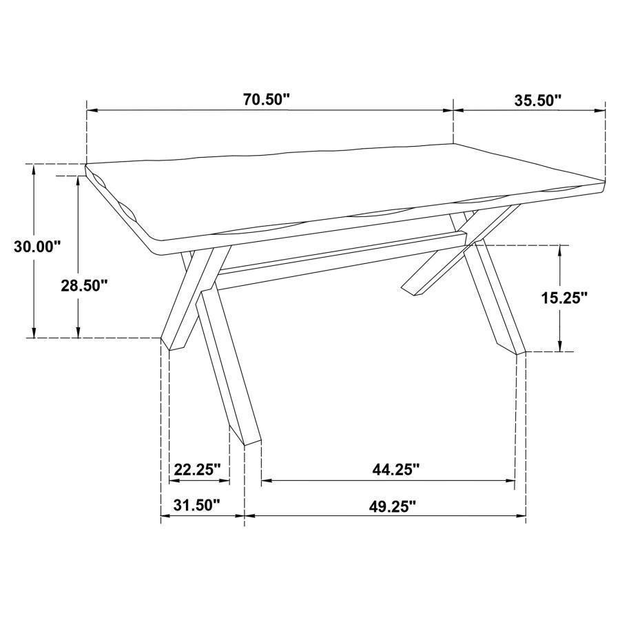 Alston - X-Shaped Dining Table - Knotty Nutmeg