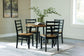 Blondon - Brown / Black - Dining Table And 4 Chairs (Set of 5)