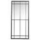 Annetta - Rectangular Window Pane Wall Mirror - Black