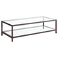 Trini - Coffee Table With Glass Shelf - Black Nickel