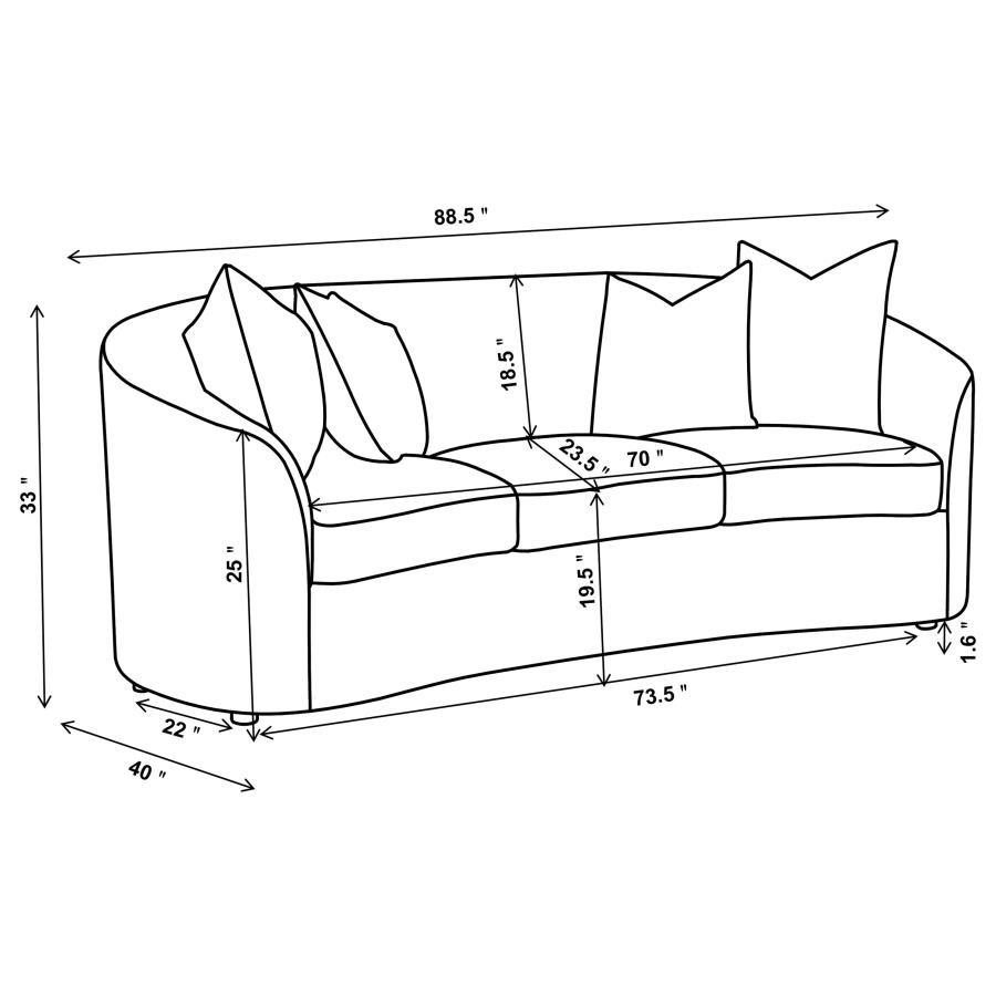 Rainn - Upholstered Tight Back Living Room Set