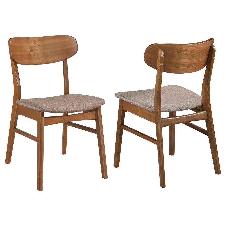 Dortch - Dining Side Chair (Set of 2) - Walnut And Brown