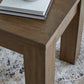 Rosswain - Warm Brown - Square End Table