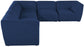 Miramar - Modular Sectional 6 Piece - Navy - Fabric