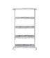 Visage - Bookshelf - White Printed Faux Marble & Chrome