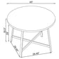 Alcott - Round Faux Carrara Marble Top Dining Table - Chrome