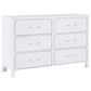 Anastasia - 6-Drawer Dresser - Pearl White