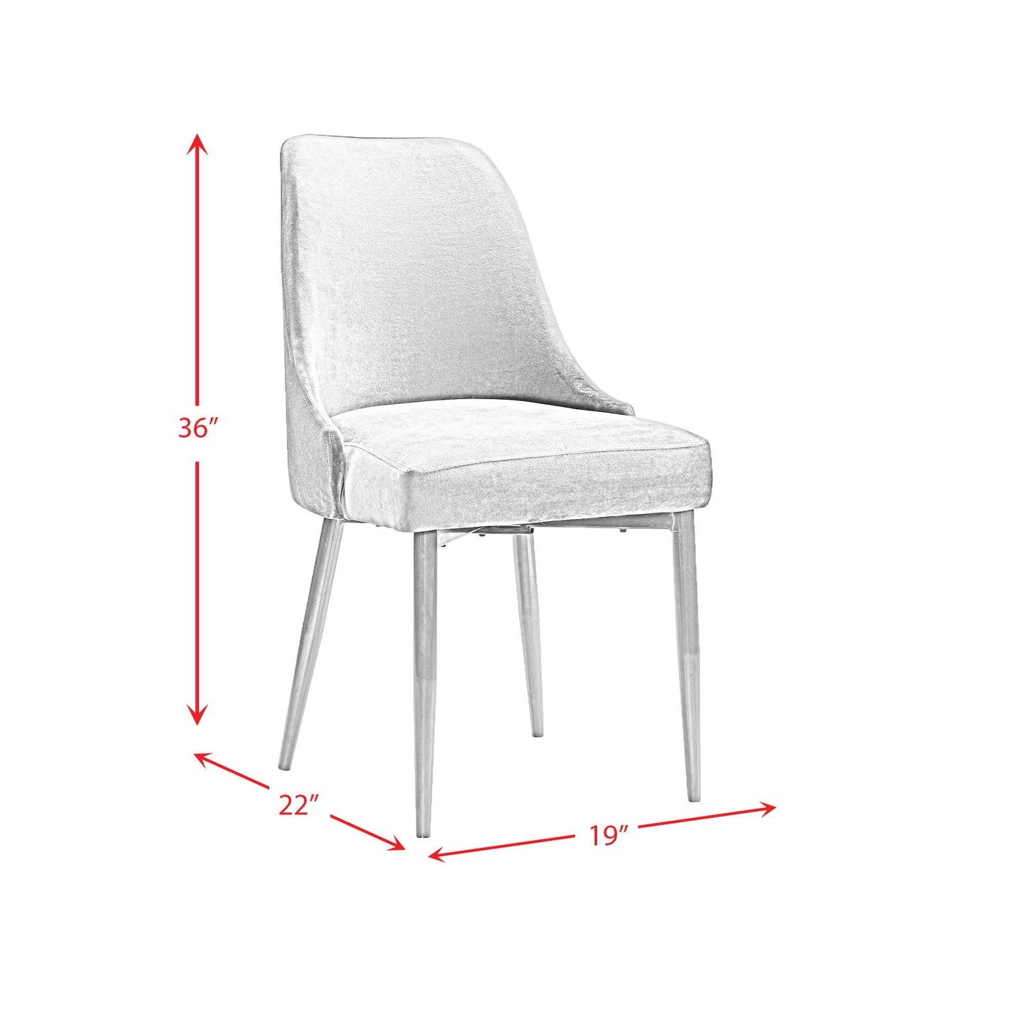 Celeste - Dining Side Chair With Cream Fabric (Set of 2)