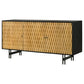 Aminah - 3 Door Wood Accent Cabinet - Natural And Black