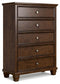 Danabrin - Brown - Five Drawer Chest