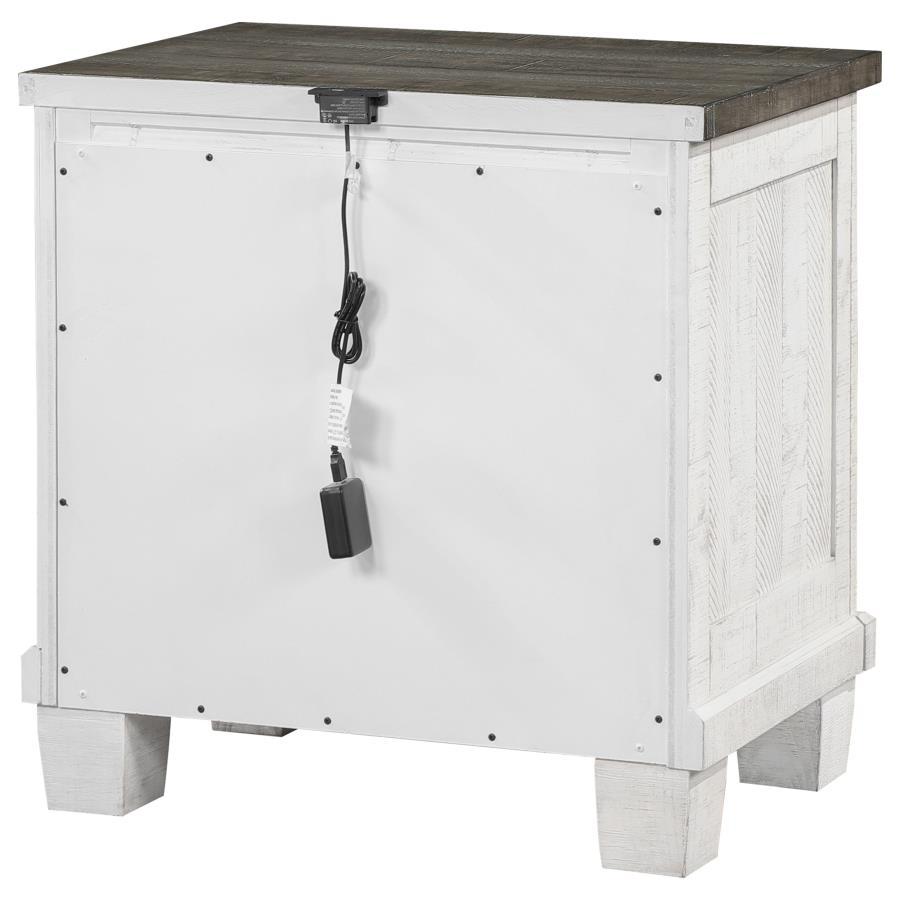 Lilith - 2-Drawer Nightstand - Distressed White